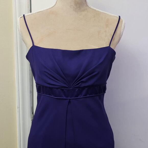 Vintage Niki By Niki Livas Blue Floor Length Gown Size 12 Y2K Friends Prom Gala - Picture 3 of 6